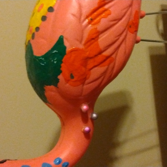 Hand Painted Funky Flamingo - Picture 3 of 7